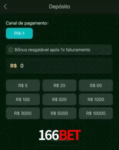 deposits 166BET